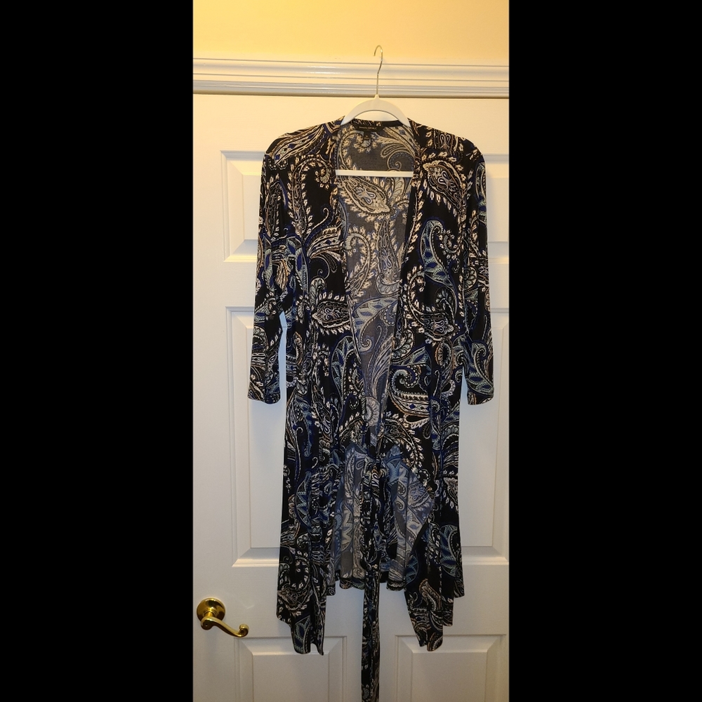 Banana Republic Blue Paisley Wrap Dress